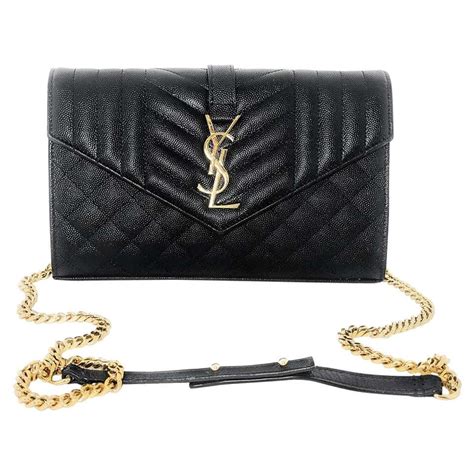 authenticate large monogram quilted leather wallet on a chain ysl|ysl envelope wallet on chain.